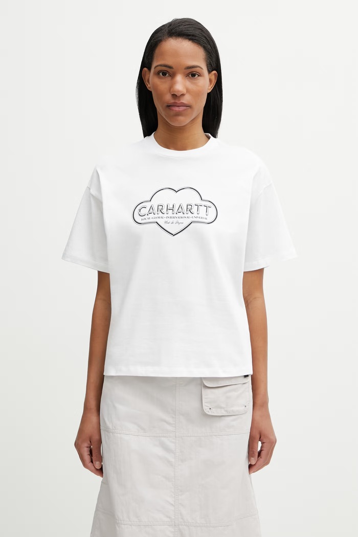 Carhartt WIP W' S/S Cloud Heart T-Shirt t-shirt βαμβακερό Γυναικείο λευκό I036380.02XX
