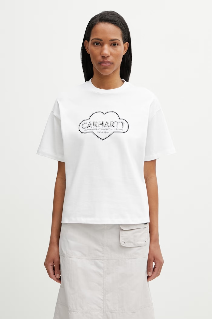 Carhartt WIP W' S/S Cloud Heart T-Shirt t-shirt βαμβακερό Γυναικείο λευκό I036380.02XX