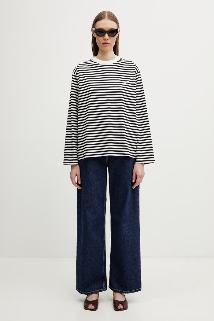 Carhartt WIP majica dugih rukava za žene od pamuka W' L/S Ezra T-Shirt I036345.3KRXX crna