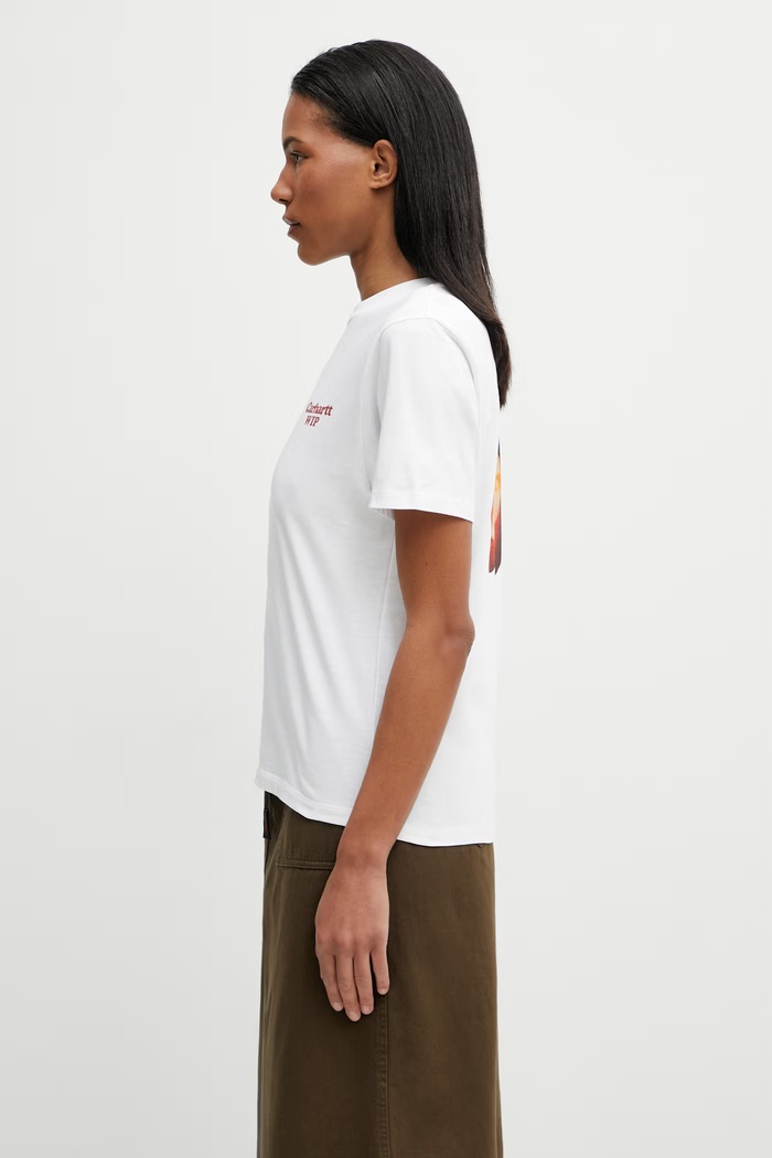 Carhartt WIP W' S/S Spoiled T-Shirt t-shirt βαμβακερό Γυναικείο I036389.02XX λευκό SS26
