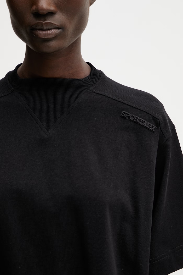 Sportmax Spdmassa basic tričko bavlněné dámské černá 2612941035600