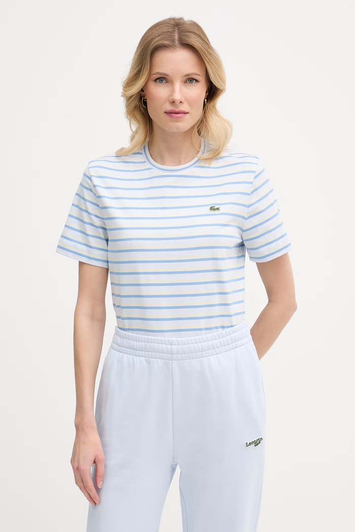 Lacoste tricou pentru femei, din bumbac albastru TF7574