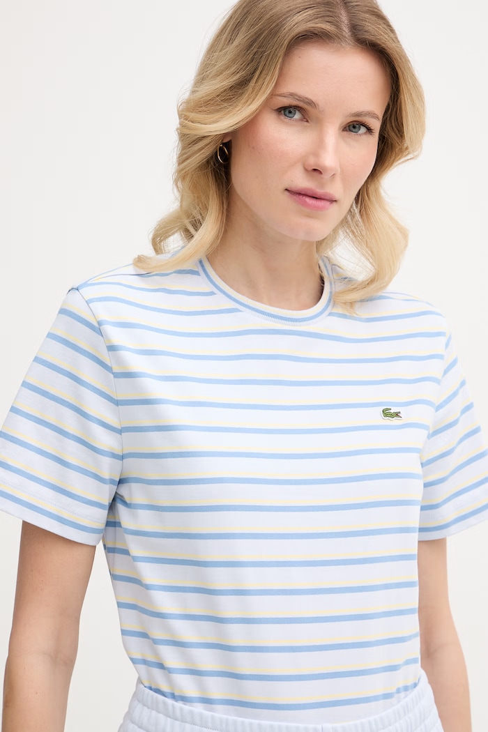 Lacoste tricou pentru femei, din bumbac albastru TF7574