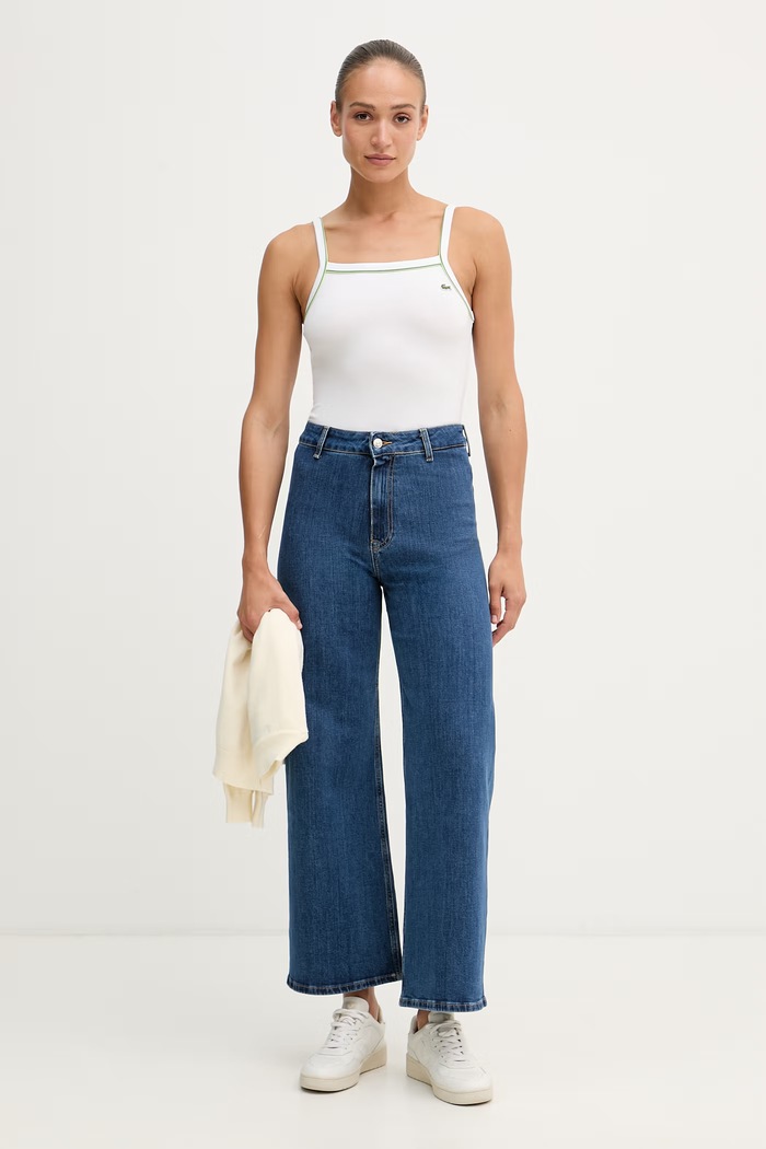 Lacoste τοπ γυναικείο με βαμβάκι TF9902 λευκό SS26