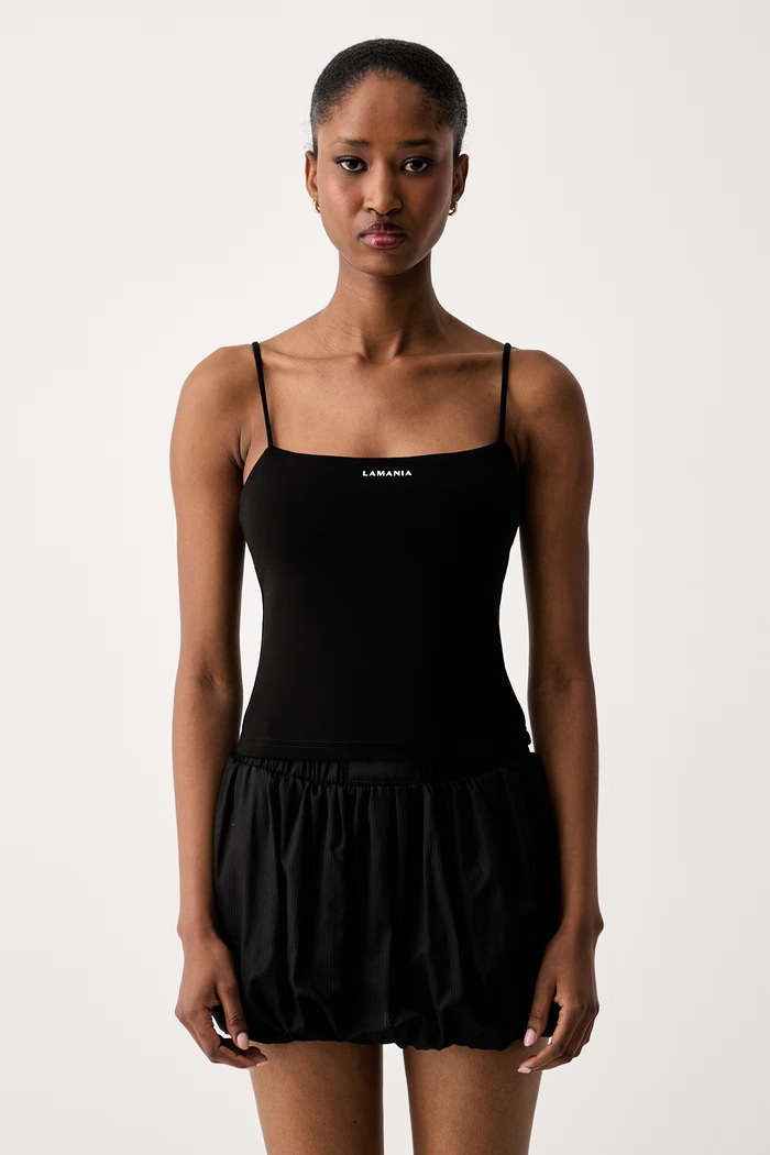 La Mania crop top damski CLEO czarny LM.CLEO