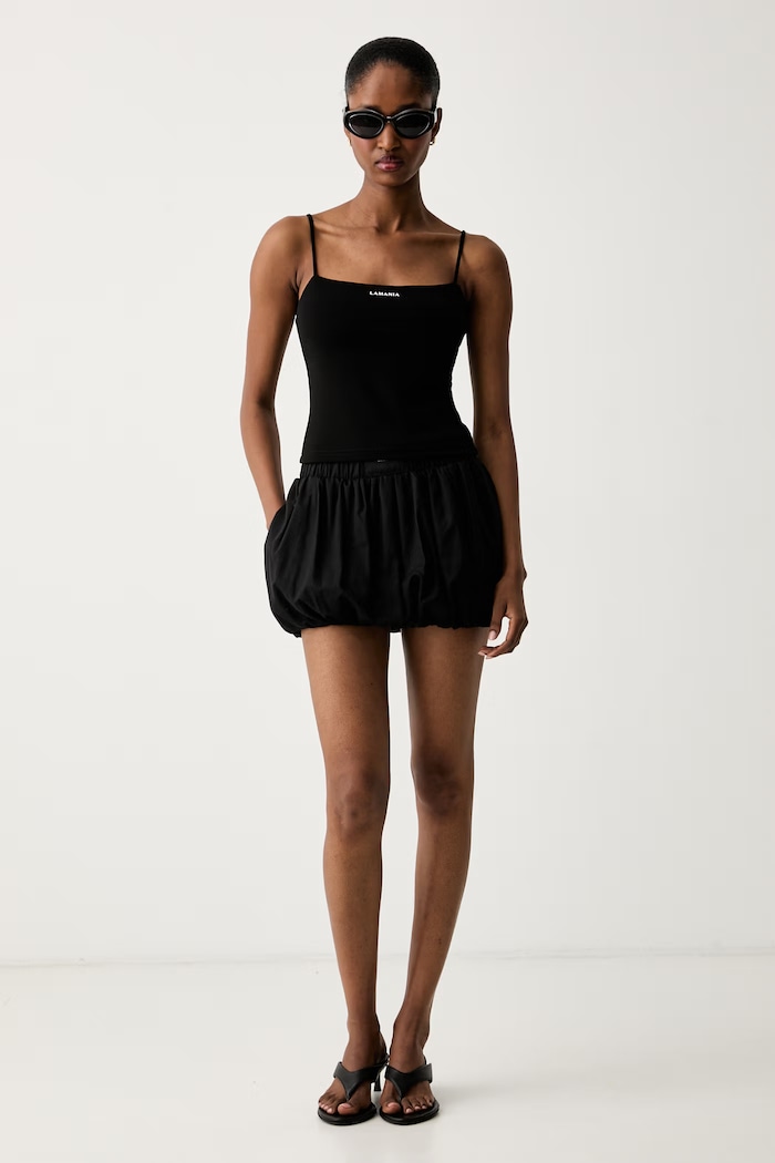 La Mania crop top damski CLEO LM.CLEO czarny SS26