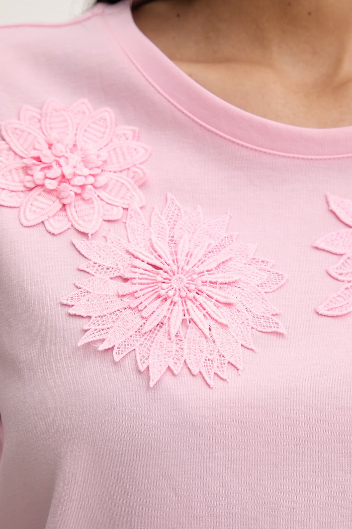 Morgan női t-shirt pamuttal DEFI rózsaszín