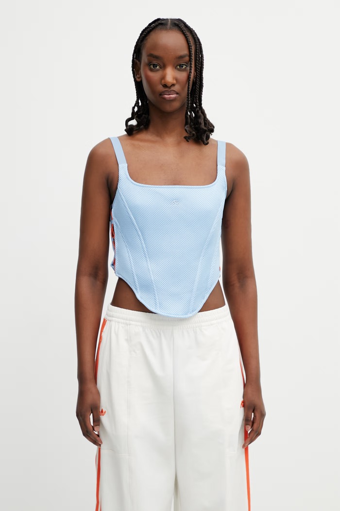adidas Originals x MIAOU Μπλούζα κορσές γυναικεία απλή μπλε KS0155
