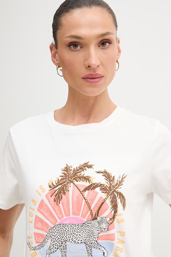 Lola Casademunt t-shirt női pamut fehér LS2615019