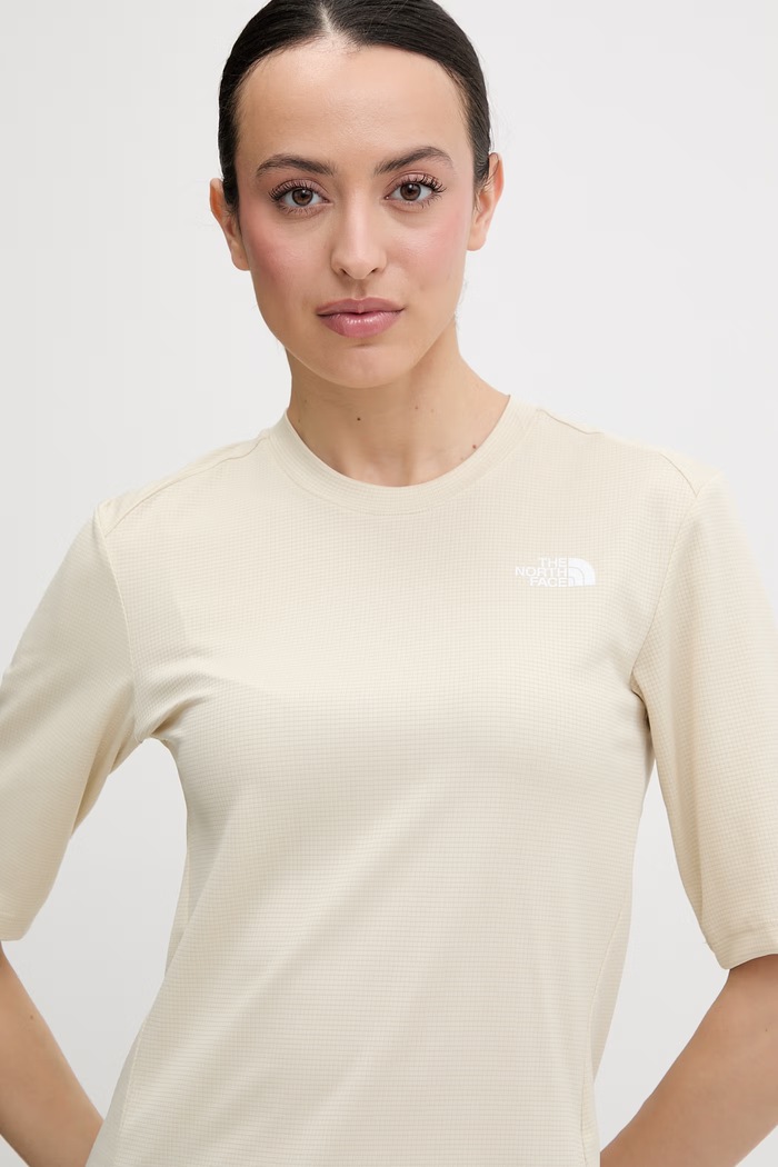 The North Face T-shirt sportowy damski Shadow beżowy NF0A8E1DDOM1