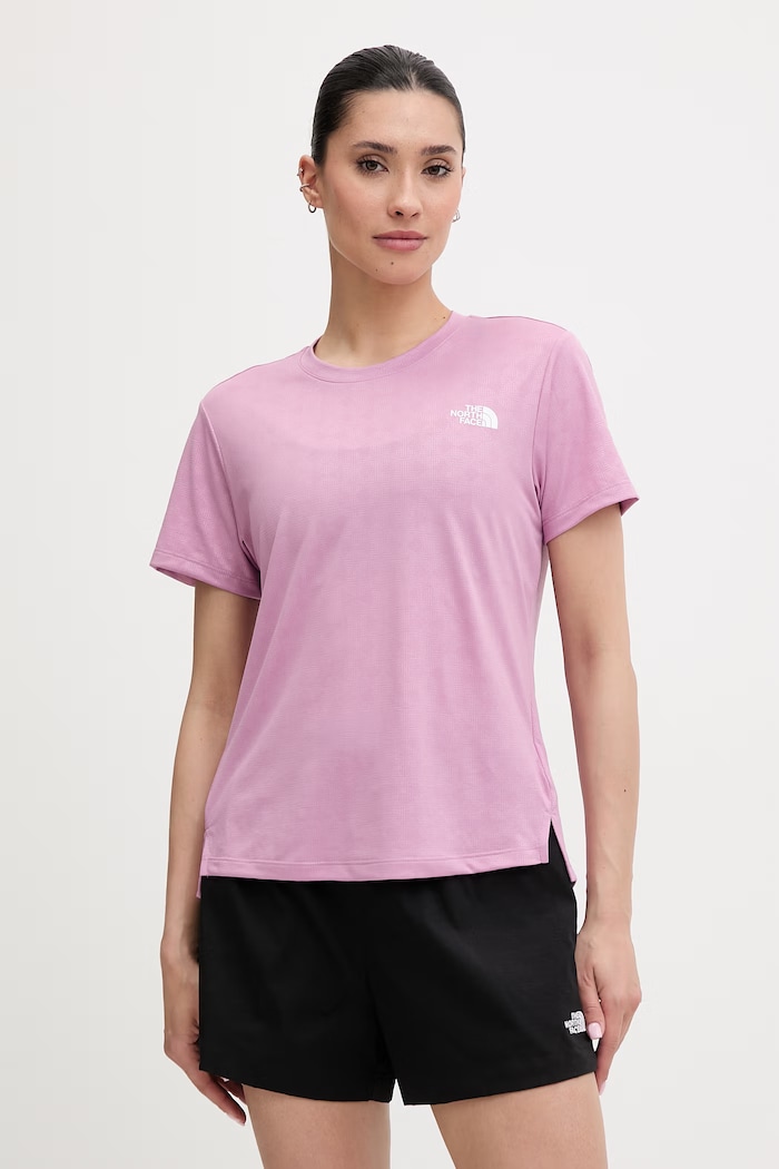 The North Face tricou de antrenament pentru femei FLEX EMBOSSED violet NF0A8G8CG6E1