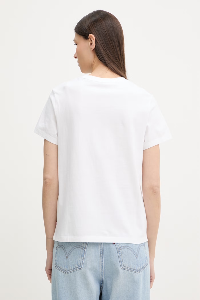 Oblačila Levi's osnovna kratka majica ženska bombažna GR T2 PERFECT TEE 005GV.0024 bela
