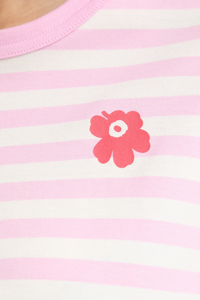 Marimekko t-shirt basic γυναικείο βαμβακερό 095478 ροζ