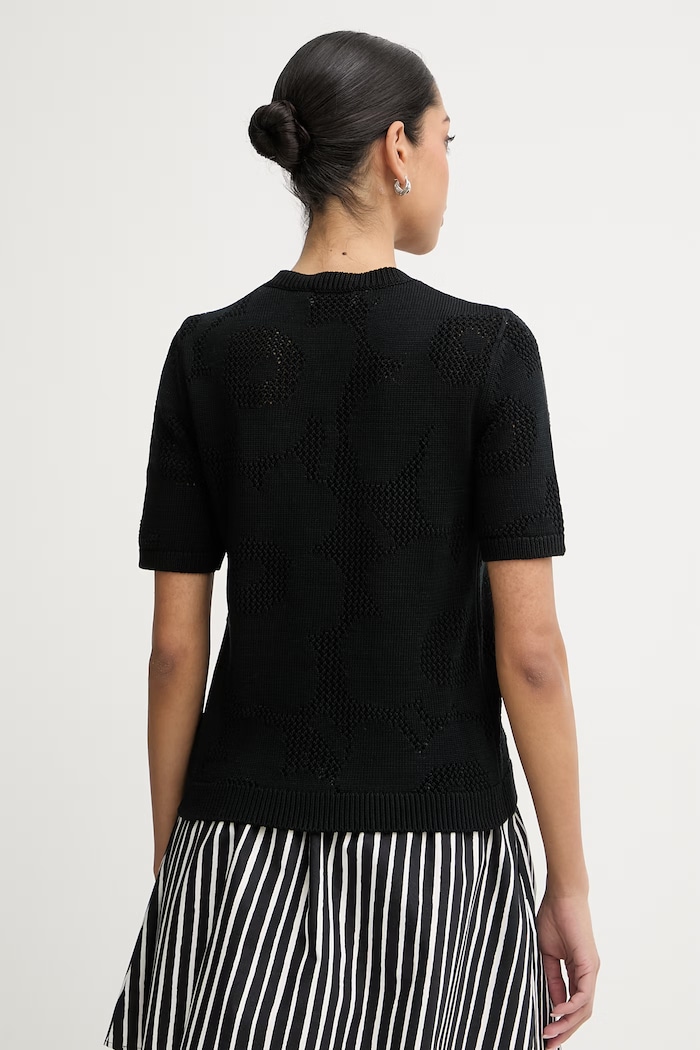 Îmbrăcăminte Marimekko tricou pentru femei, din bumbac 095497 negru