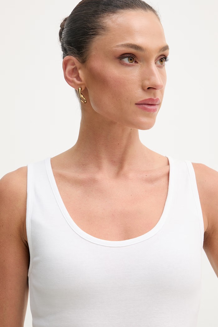 United Colors of Benetton top dámsky bavlnený biela 3GA8DH018