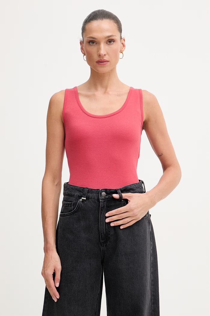 United Colors of Benetton top damski bawełniany czerwony 3GA8DH018