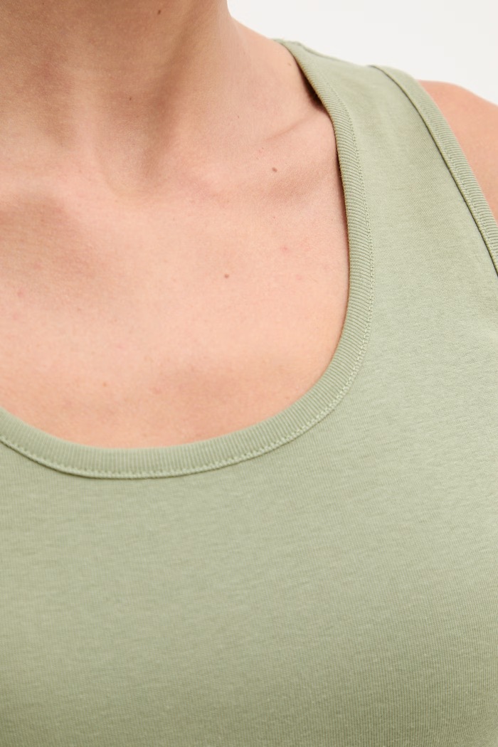 United Colors of Benetton top pentru femei, din bumbac 3GA8DH018 verde