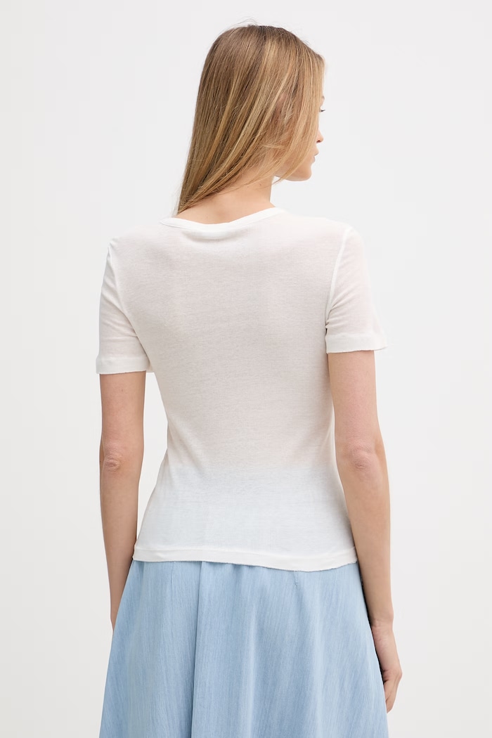 Îmbrăcăminte Sisley tricou pentru femei din bumbac 3QNXL109E alb