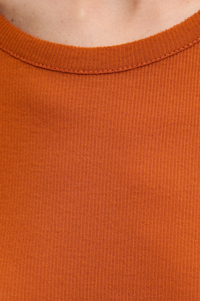 Sisley tricou pentru femei din bumbac 3QNXL109E portocaliu