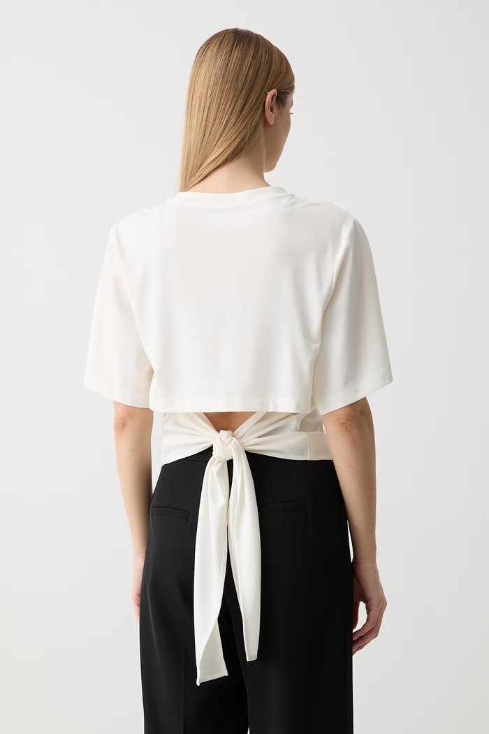 Oblečenie Sisley tričko dámske s viskózou 3VECL108X béžová