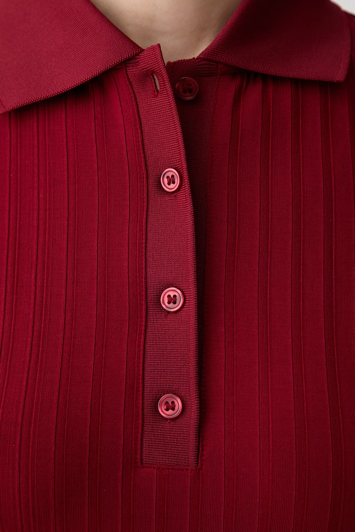 Sisley top dámský s lyocellem 3VPQLH016 burgundské