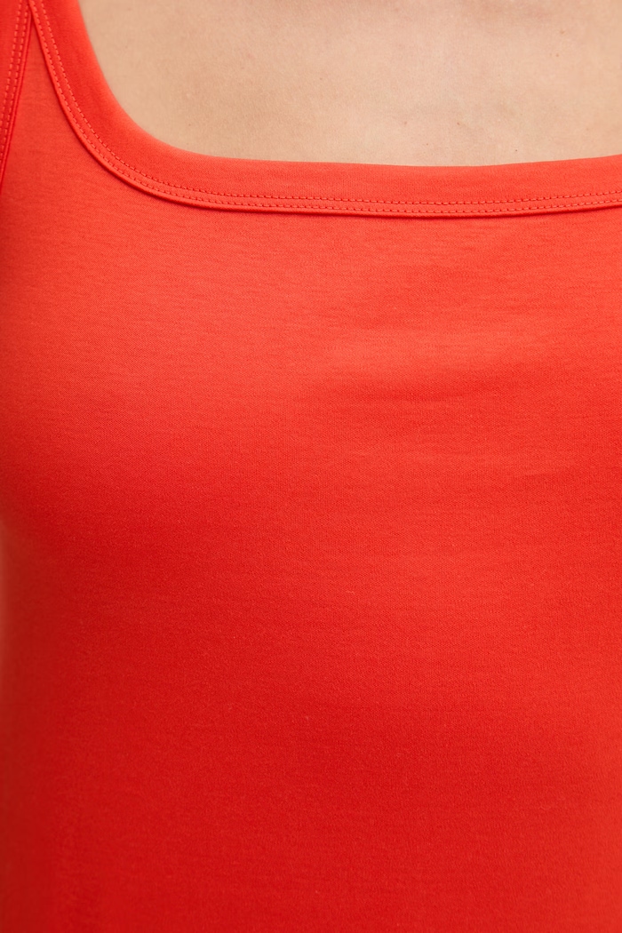 United Colors of Benetton top pentru femei din bumbac 39JSDH01F rosu