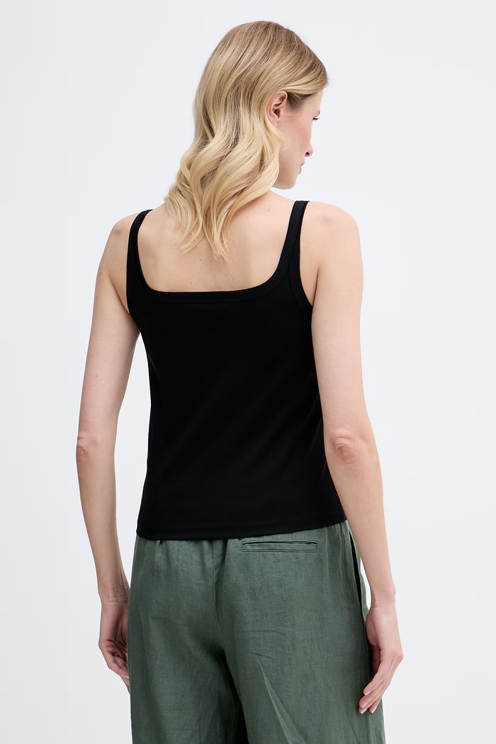 Îmbrăcăminte United Colors of Benetton top pentru femei din bumbac 39JSDH01F negru