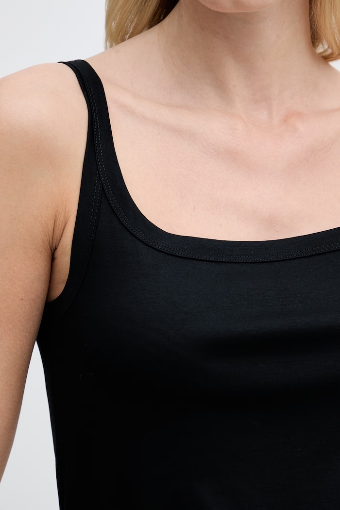 United Colors of Benetton top pentru femei din bumbac 39JSDH01F negru