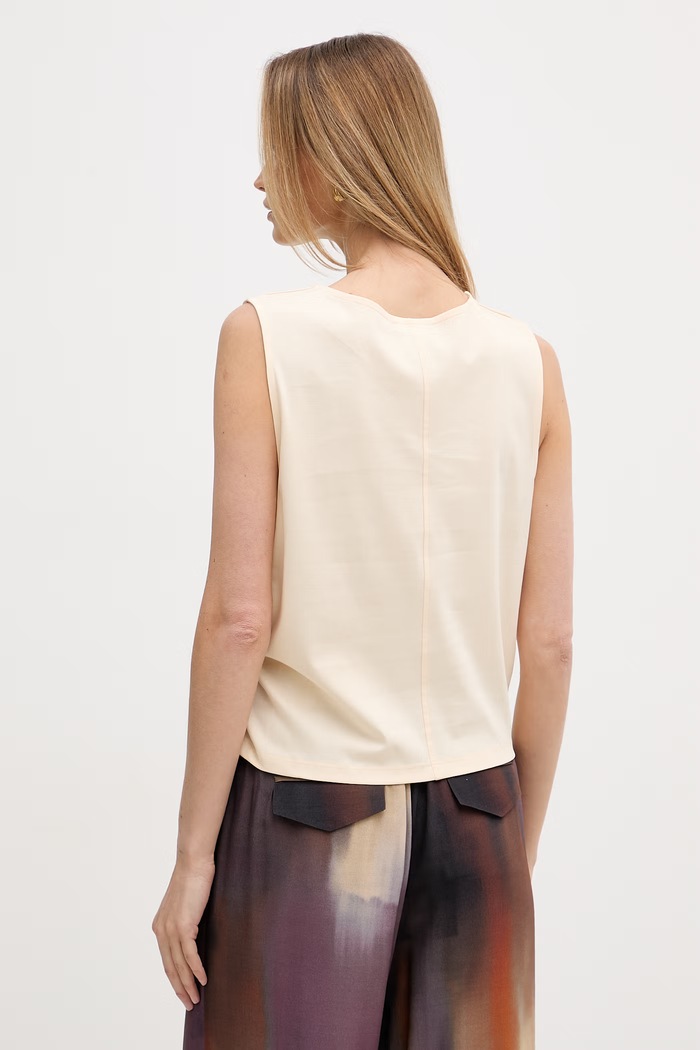 Îmbrăcăminte United Colors of Benetton top pentru femei din bumbac 39JSDH01G bej