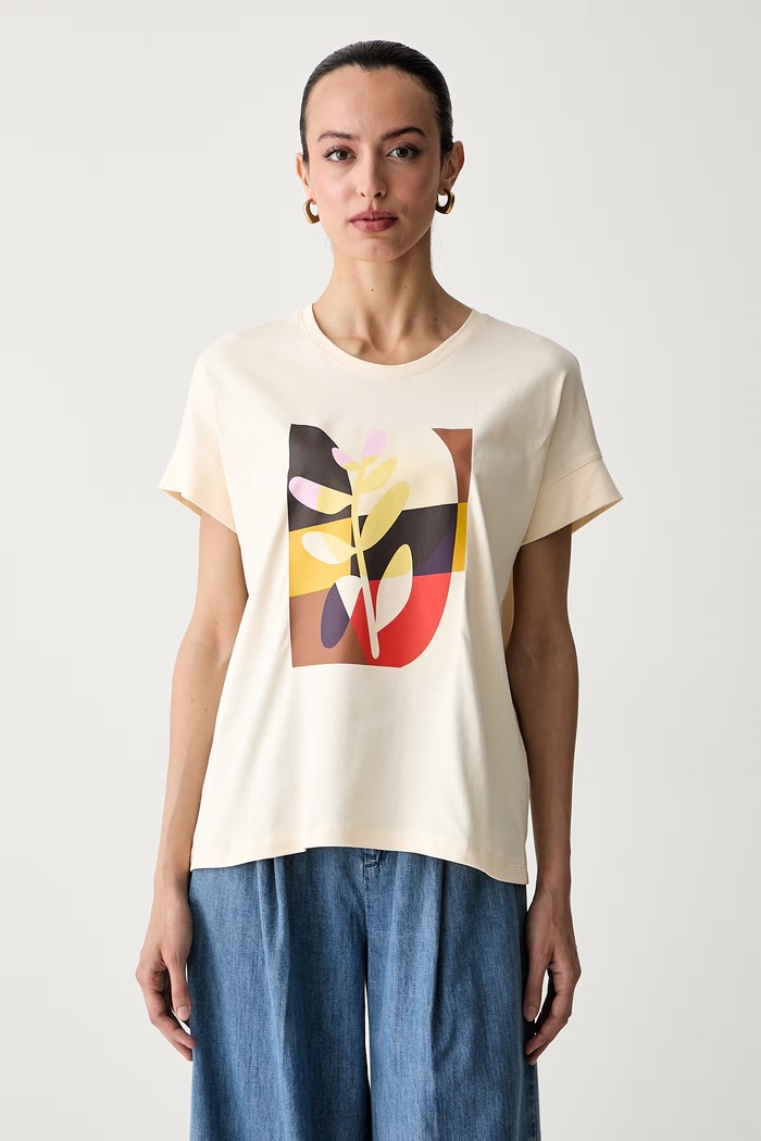 United Colors of Benetton majica za žene od pamuka bež 3BL0D10D4