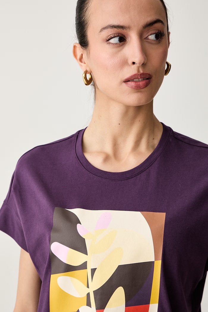 United Colors of Benetton majica za žene od pamuka ljubičasta 3BL0D10D4