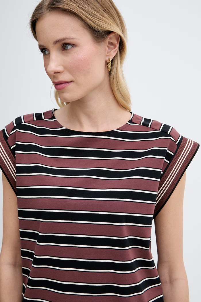 United Colors of Benetton top pentru femei din bumbac cu elastan maro 39VWD10D2