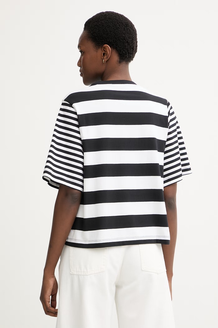 Îmbrăcăminte United Colors of Benetton tricou pentru femei, din bumbac cu elastan 3NAFD10CY negru