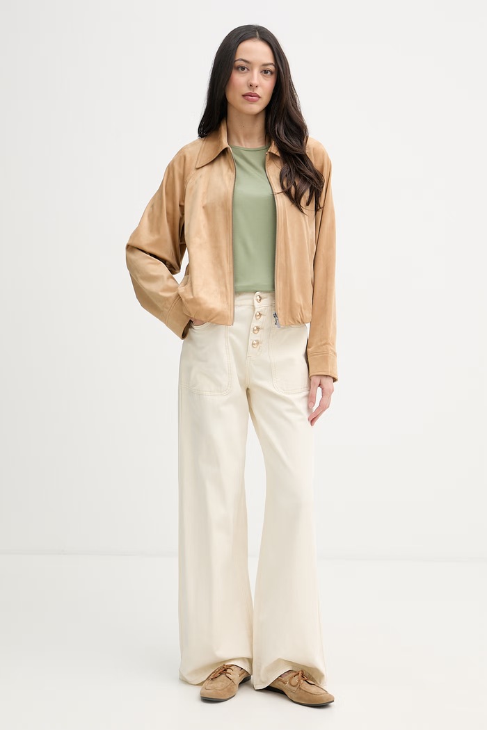 United Colors of Benetton tricou pentru femei, cu vâscoză 3Z12D10C0 verde SS26