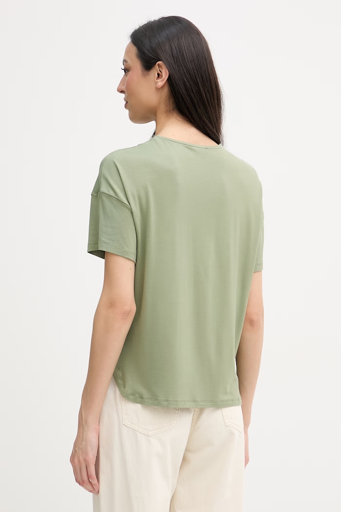 Îmbrăcăminte United Colors of Benetton tricou pentru femei, cu vâscoză 3Z12D10C0 verde