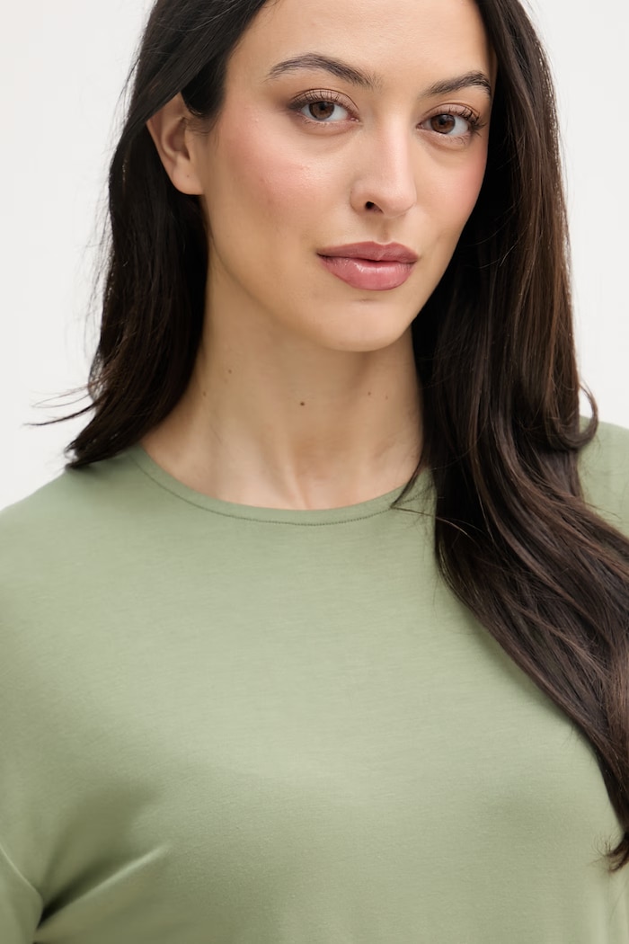 United Colors of Benetton tricou pentru femei, cu vâscoză verde 3Z12D10C0