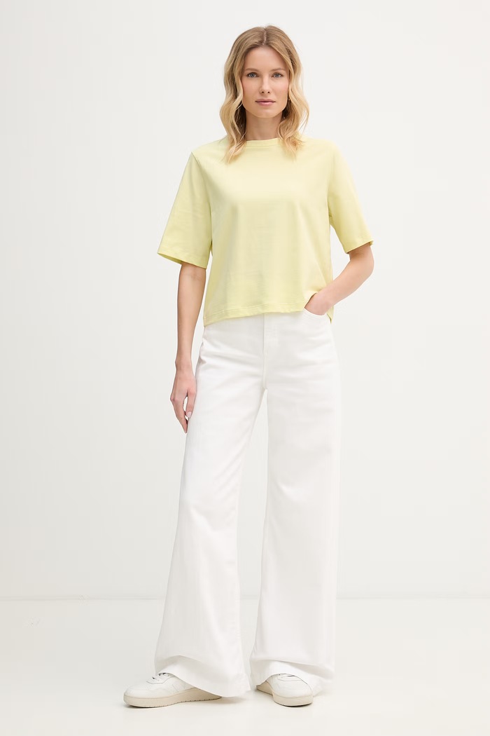 United Colors of Benetton tričko dámské bavlněné 3BL0E17G5. žlutá SS26