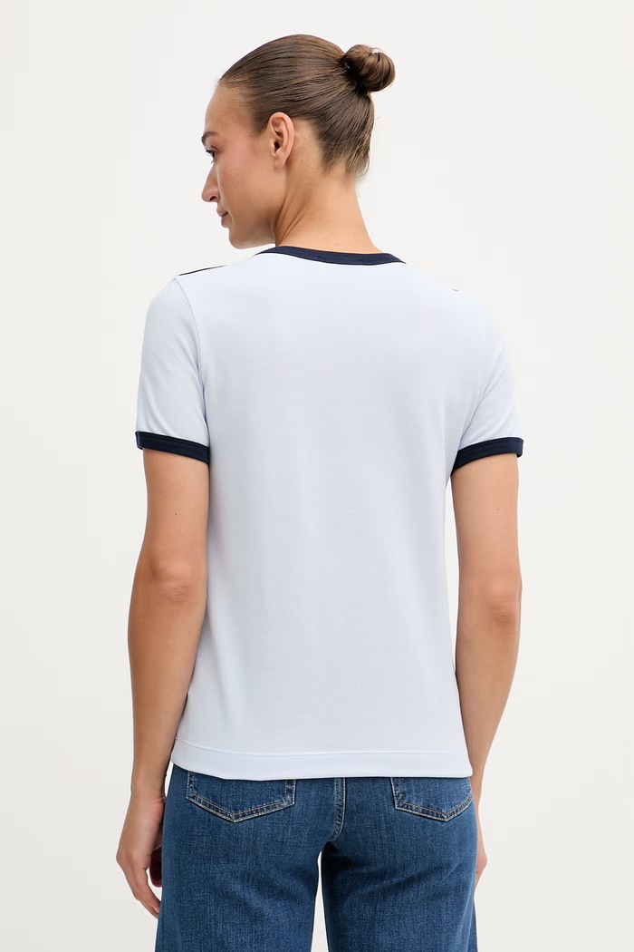 Дрехи Lacoste Тениска дамска от памук TF1836 син