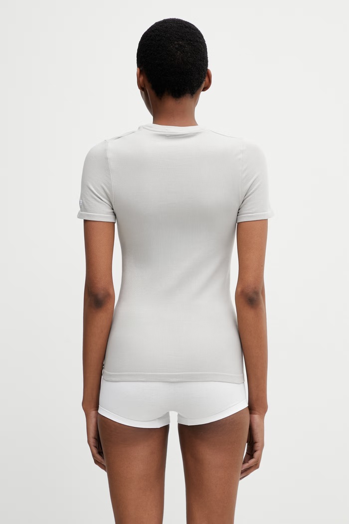Ρούχα MM6 Maison Margiela Γυναικεία με βαμβάκι MKMU40010 γκρί