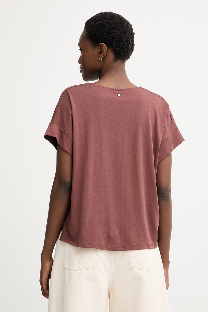 Oblečenie United Colors of Benetton tričko dámske s bavlnou 31CD5M006 hnedá