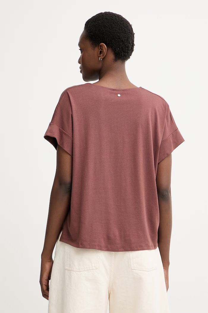 Oblečenie United Colors of Benetton tričko dámske s bavlnou 31CD5M006 hnedá
