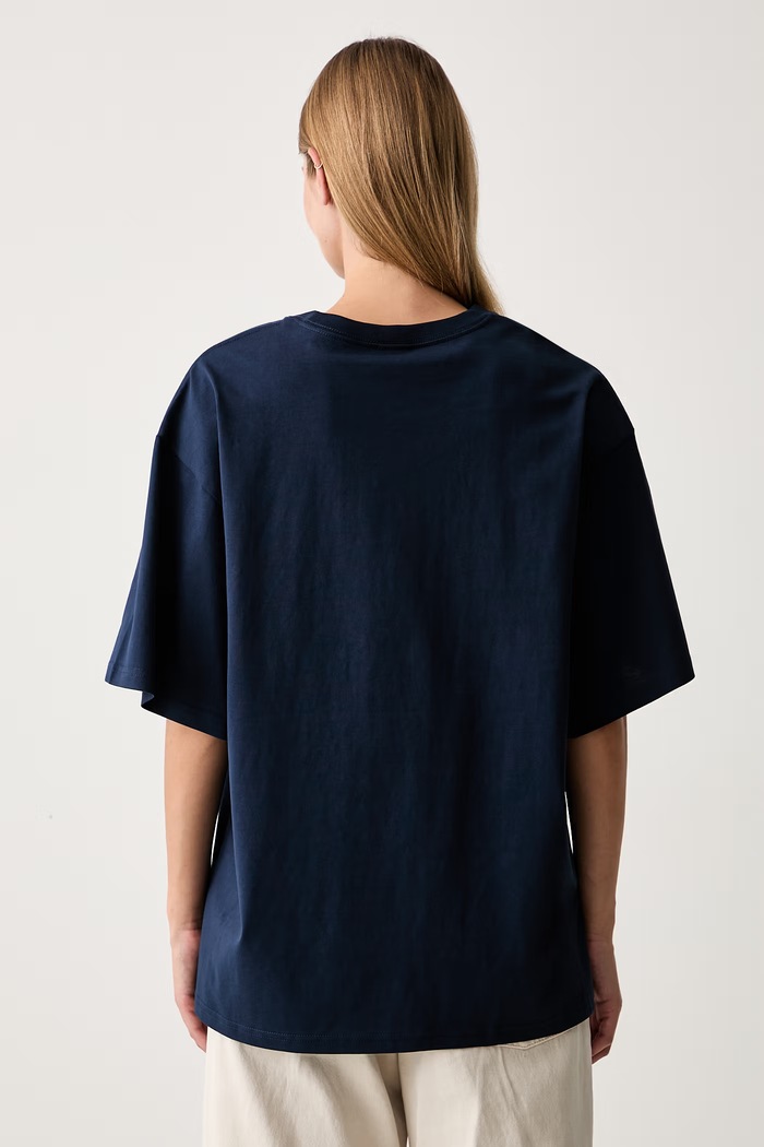 Odzież P.E Nation T-shirt damski bawełniany 262T138 granatowy
