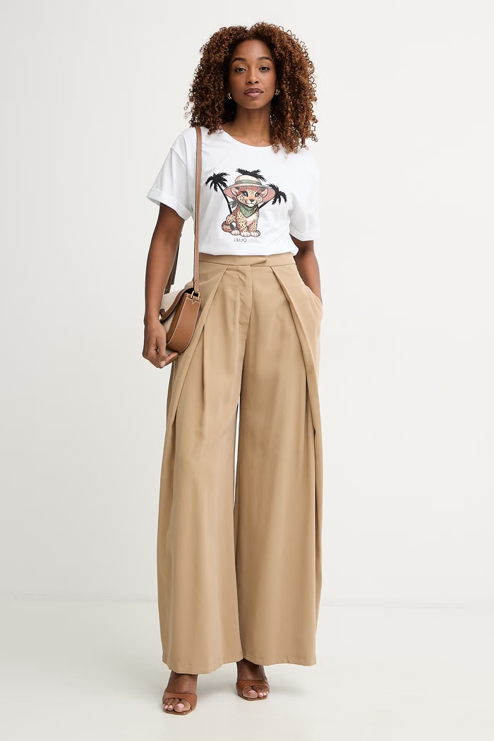 Liu Jo t-shirt női pamut elasztánnal VA6170.JS003 fehér SS26