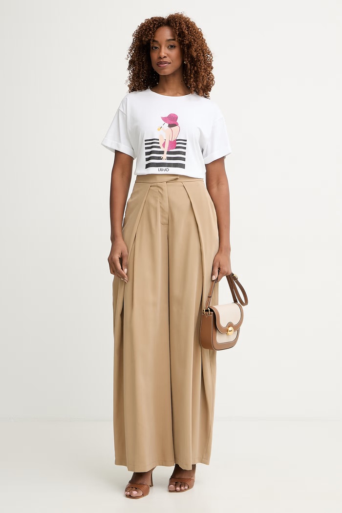 Liu Jo t-shirt női pamut elasztánnal VA6170.JS003 fehér SS26