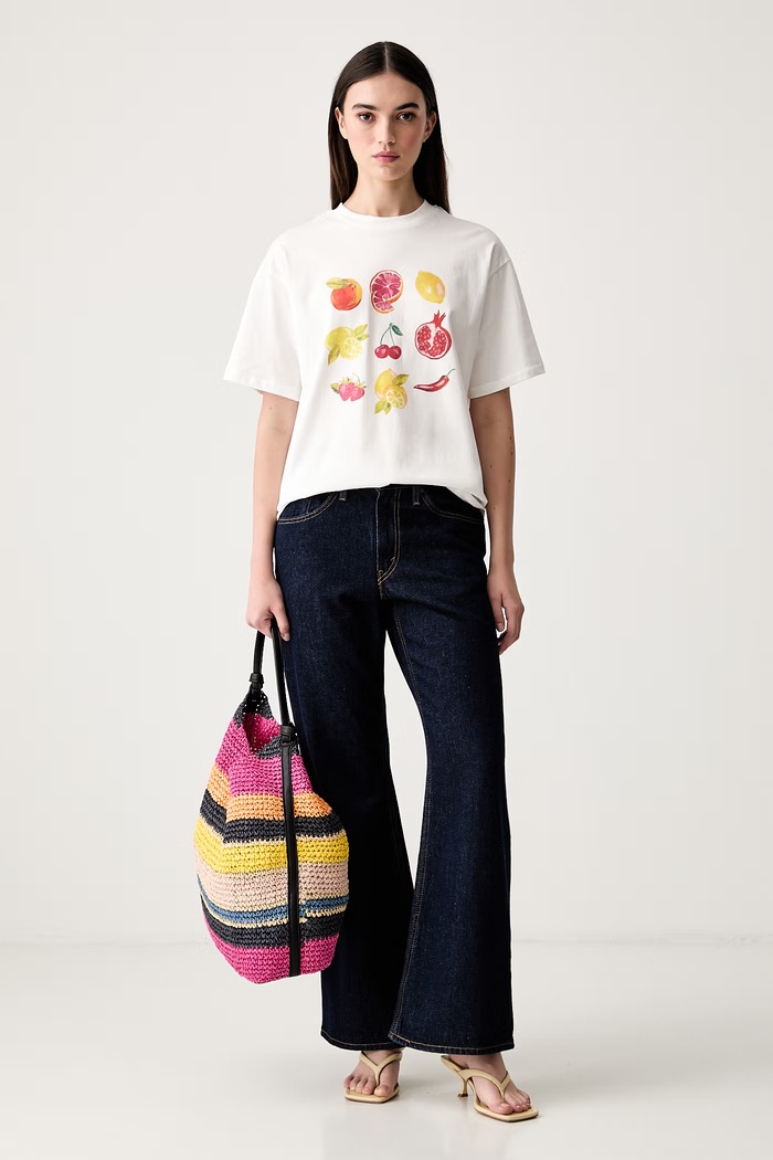 Never Fully Dressed T-shirt damski bawełniany NFDTO3451 biały SS26