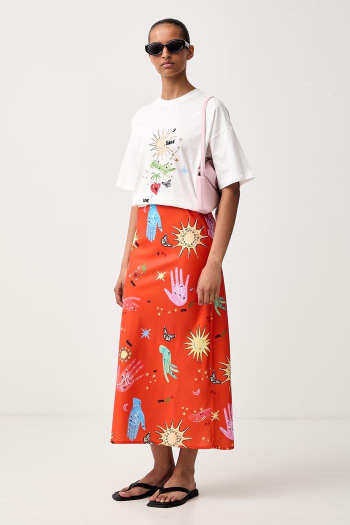 Never Fully Dressed T-shirt damski bawełniany NFDTO2220 biały SS26