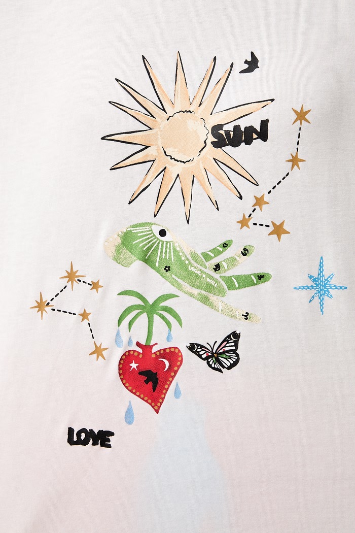 Never Fully Dressed T-shirt damski bawełniany NFDTO2220 biały