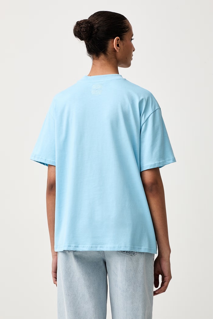 Odzież Never Fully Dressed T-shirt damski bawełniany NFDTO2245 niebieski