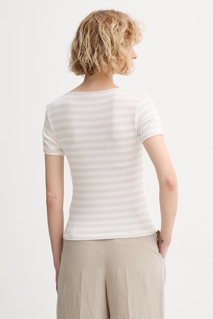 Odzież rag & bone T-shirt damski RE8826ST3KW beżowy