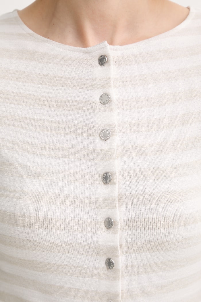rag & bone T-shirt damski RE8826ST3KW beżowy